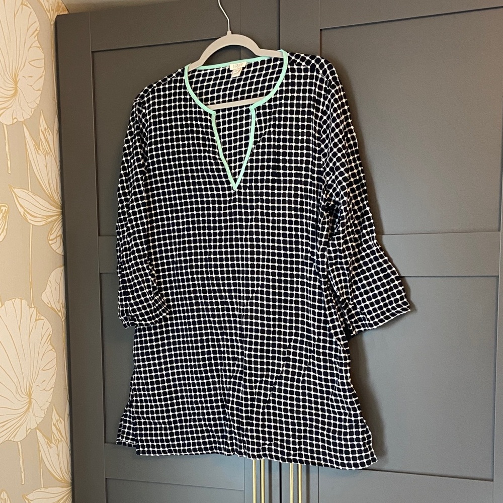 Black and White Checkered Tunic